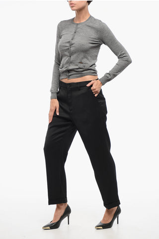 High Waist Twill Virgin Wool Blend VOLT Pants
