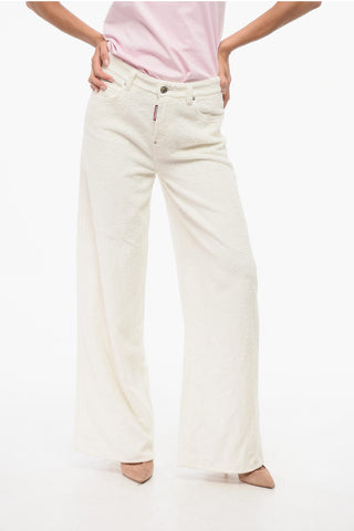 Terry Cotton Wide-leg Pants
