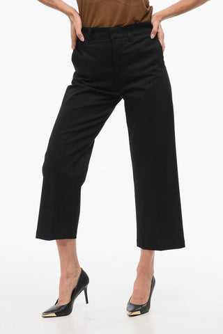 Pantaloni a Gamba Dritta in Cotone Stretch con 2 Tasche