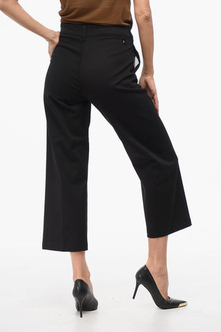 Pantaloni a Gamba Dritta in Cotone Stretch con 2 Tasche