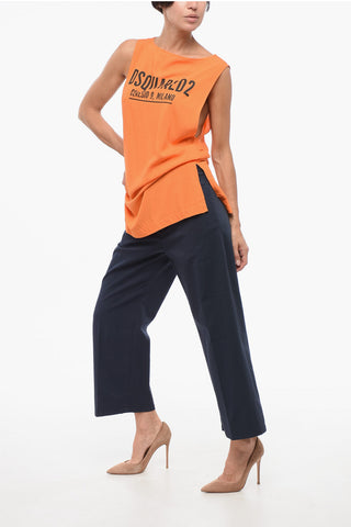 Tank Mini Dress with Logo Print
