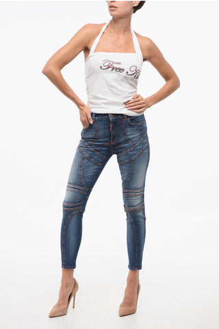 Printed Top with Halter Neck