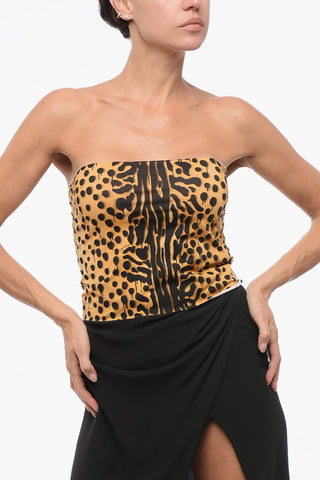 Animal Patterned Stretch Nylon Beach Cover Up Skirt