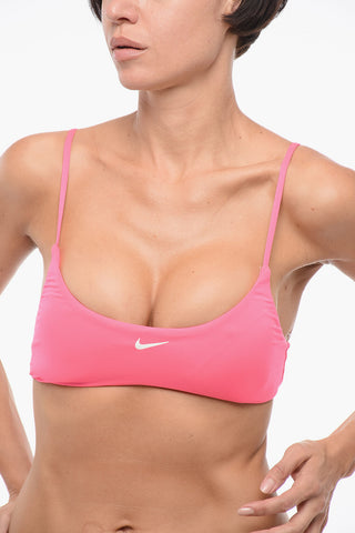 SWIM Solid-Color Bikini with Printed Logo