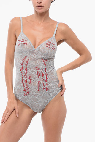 Body In Pizzo Macrame' con Ricami