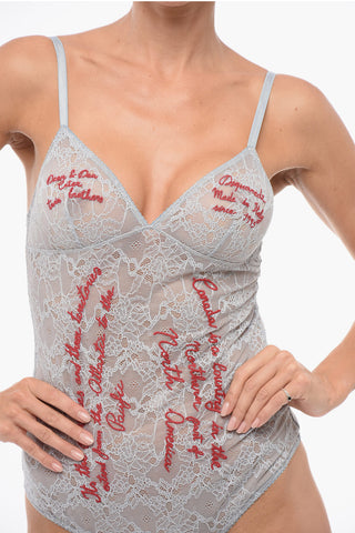 Body In Pizzo Macrame' con Ricami