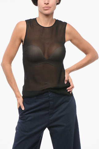 Sheer Sleeveless Top