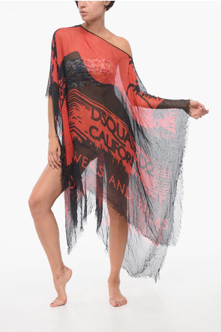 Two-Tone Caftan with Printed logo