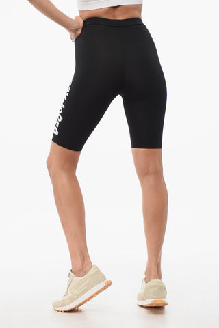 Cotton Stretch Cycling Shorts with Side Logo