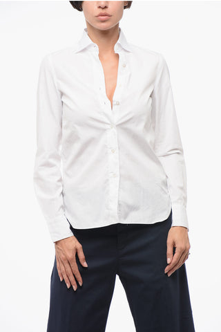 Camicia in Popeline con Collo Francese