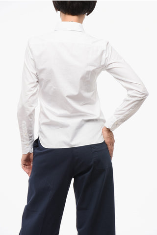 Camicia in Popeline con Collo Francese
