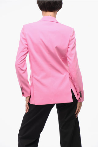Blazer a Due Bottoni con Tasche ad Aletta
