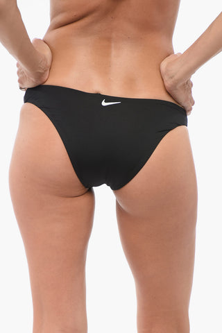 SWIM Solid-Color Bikini with Printed Logo