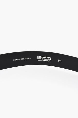 Cintura in Pelle a Tinta Unita con Fibbia Anchor Logata 30mm