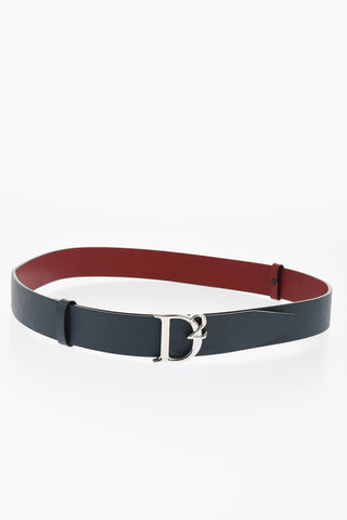 Saffiano Leather Reversible Belt with Logoed Anchor Buckle 35mm