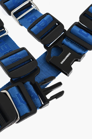 Logo Fabric Harness Belt with Metal Details 40mm