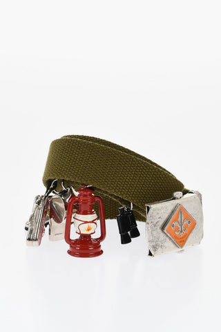 Fabric GLAMPING Belt with Decorative Charms 30mm