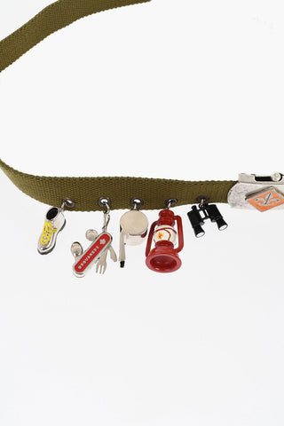 Fabric GLAMPING Belt with Decorative Charms 30mm