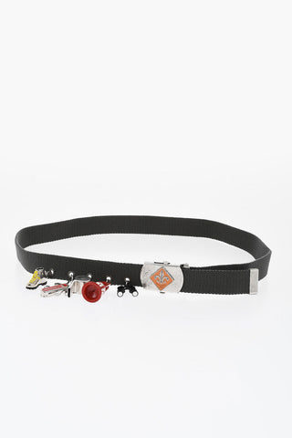 Fabric GLAMPING Belt with Decorative Charms 30mm