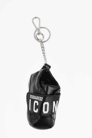 ICON Metal Keyring with Vegan Leather Shoe-Shaped Pendant