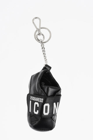 ICON Metal Keyring with Vegan Leather Shoe-Shaped Pendant