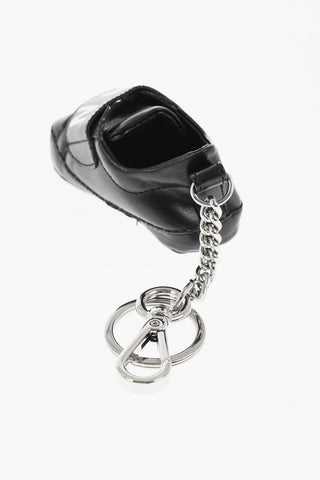 ICON Metal Keyring with Vegan Leather Shoe-Shaped Pendant