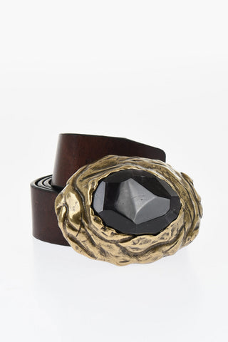 Ledergürtel VULCANO mit Maxi-Stein 40mm