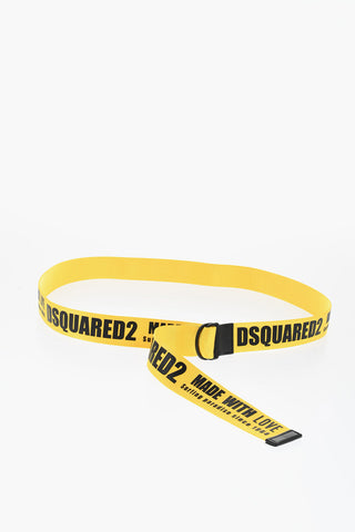 Logo-Fabric Belt MADE WITH LOVE with 40mm D-Ring Buckle