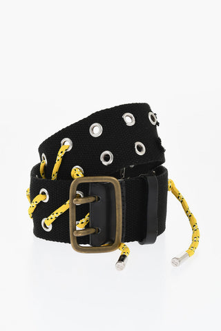Fabric Grommet Belt with Contrast Detail 50mm