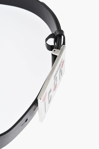 ICON Leather Belt with Enamelled Anchor Buckle 30mm