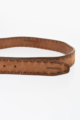 Solid Color Suede Belt 35mm