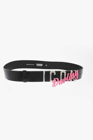 ICON Leather Belt DARLING with Enamel Detail 40mm