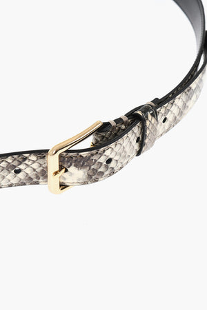 Cintura in Pelle Effetto Pitone 25mm