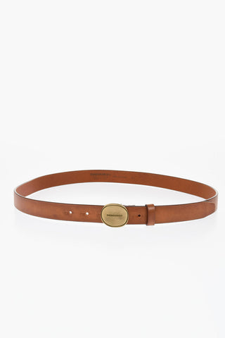 Leather Belt with Golden Buckle 25mm
