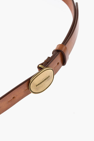 Leather Belt with Golden Buckle 25mm