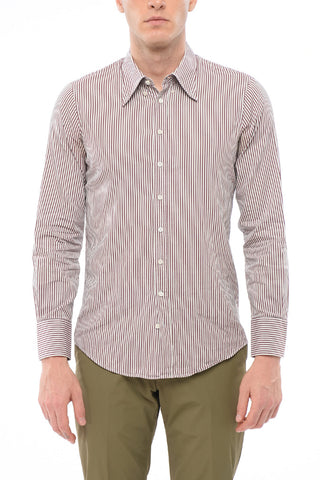 Camicia In Cotone A Maniche Lunghe Con Motivo A Righe