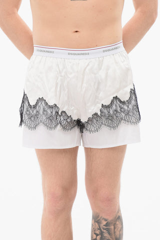 Poplin Cotton Boxer With Satin Detail