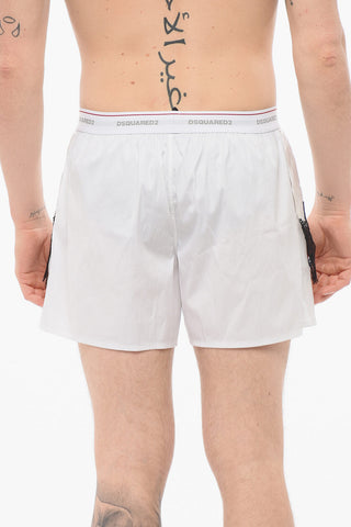 Poplin Cotton Boxer With Satin Detail