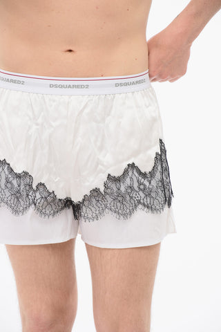 Poplin Cotton Boxer With Satin Detail