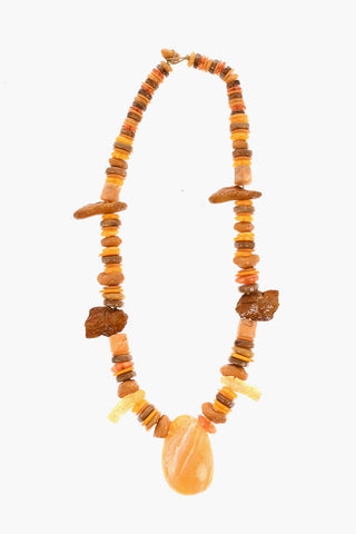 Multicolor Necklace with Maxi Stone Pendant