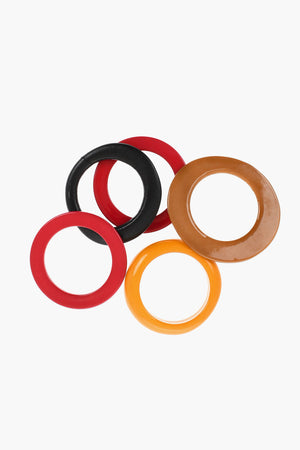 Set of 5 Pairs of Round Bracelets