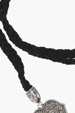Cintura in Tessuto Con Dettagli in Metallo 10mm