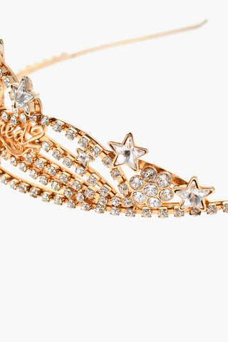 Gold-Effect Jeweled Headband
