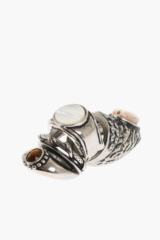 Metal and Mother of Pearl Armor Ring