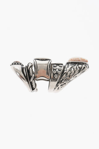 Metal and Mother of Pearl Armor Ring