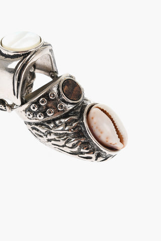 Metal and Mother of Pearl Armor Ring