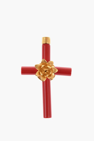 Metal Brooch JESUS with Gold Details