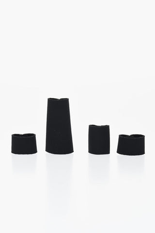 Set Di Anelli in Tessuto con Logo tono su Tono