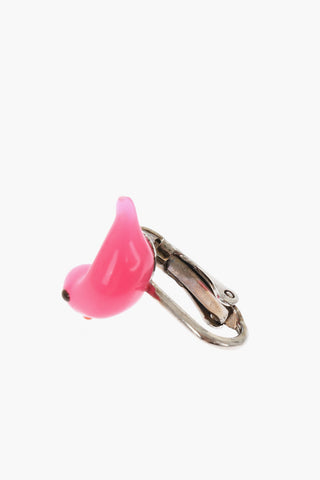Orecchino Singolo Clip-On  a Forma Di Uccellino