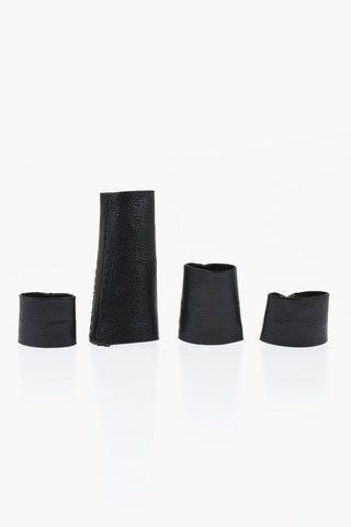 Set Di Anelli in Pelle